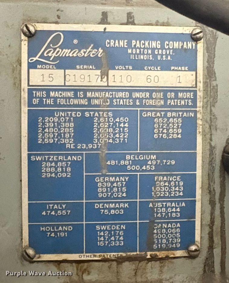 image for item EH7509 Lapmaster 15 polishing machine