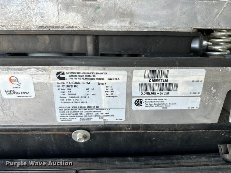 image for item EL5493 2017 Keystone Fuzion Chrome toy hauler camper