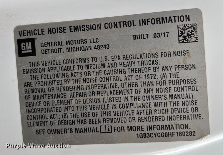 image for item EL6101 2017 Chevrolet Silverado 3500HD utility bed pickup truck