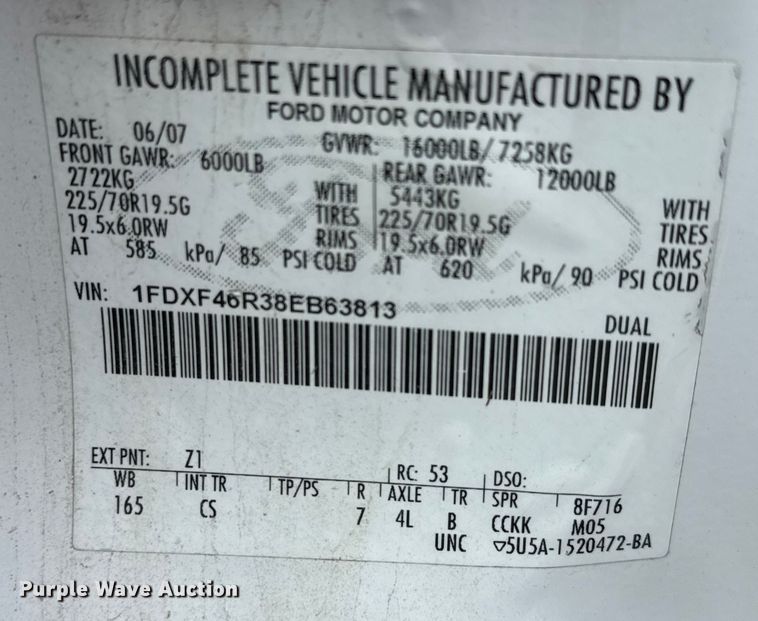 image for item EM8166 2008 Ford F450 Super Duty XL flatbed truck