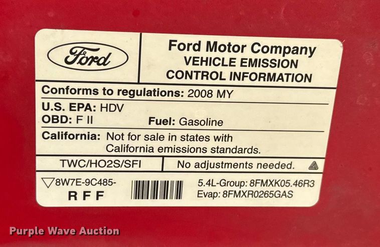 image for item EM8256 2008 Ford E350 Super Duty van