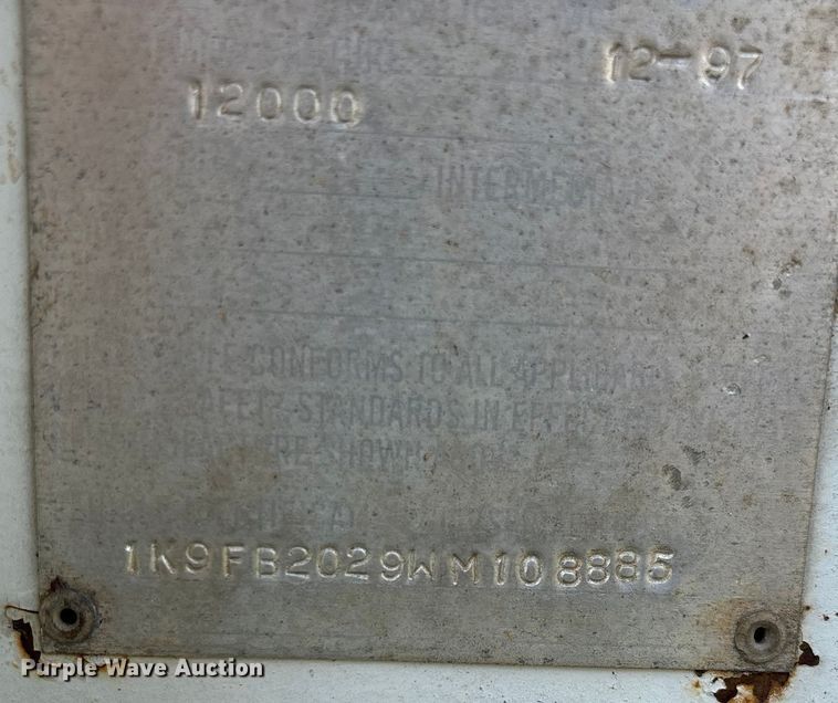 image for item EN5618 1998 Kodiak utility trailer