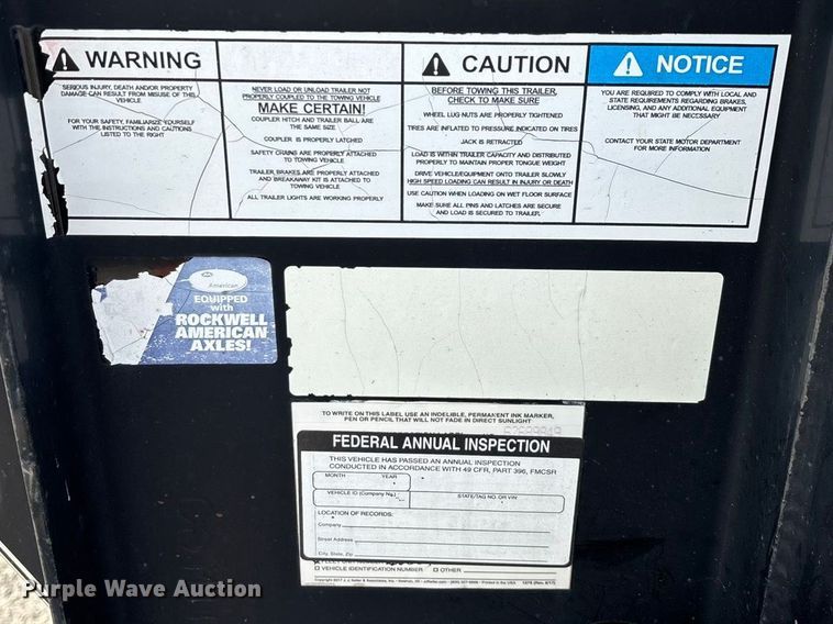 image for item EN5619 2014 PJ tilt deck equipment trailer