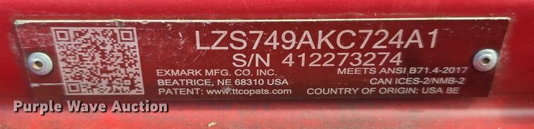 image for item EO1618 eXmark S-Series Lazer Z ZTR lawn mower