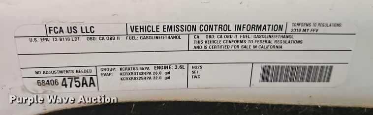 image for item EO4653 2019 Dodge Ram 1500 Quad Cab pickup truck