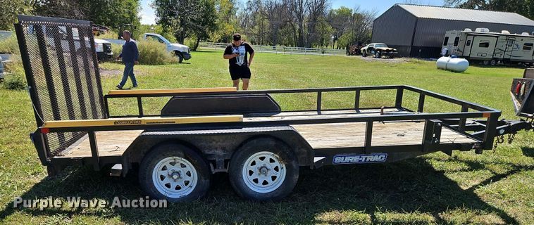 image for item EO4655 2019 Sure-Trac ST8214TAT-B-070 utility trailer