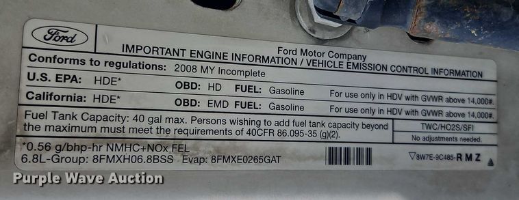 image for item EO4688 2008 Ford F550 Super Duty utility / service truck