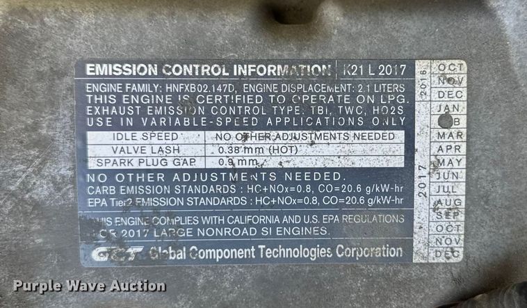 image for item ER0096 2017 UniCarriers PF50 forklift