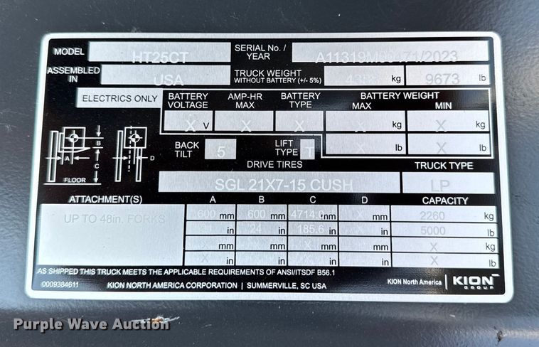 image for item ER0104 2023 Linde HT25CT forklift