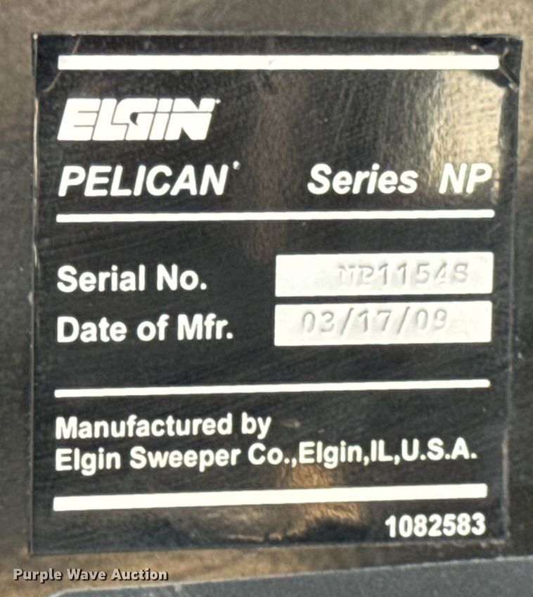 image for item ER0107 2009 Elgin Pelican Series NP street sweeper