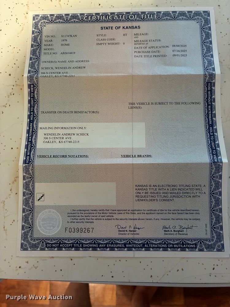 image for item ER2240 1979 Shop built flatbed trailer