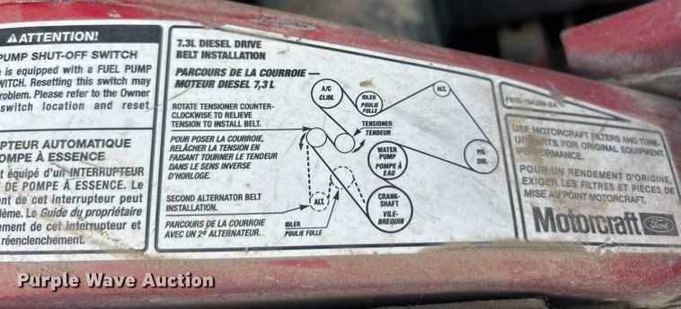 image for item ET3190 2000 Ford F450 Super Duty XL truck cab and chassis