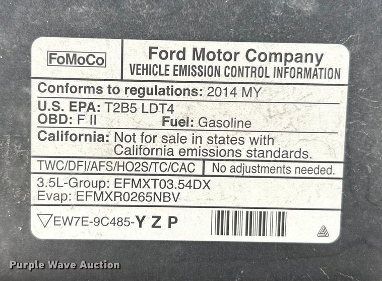 image for item ET3196 2014 Ford F150 XL  SuperCab pickup truck