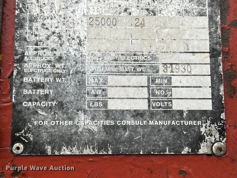 image for item ET3211 Taylor Y-25-W0M forklift