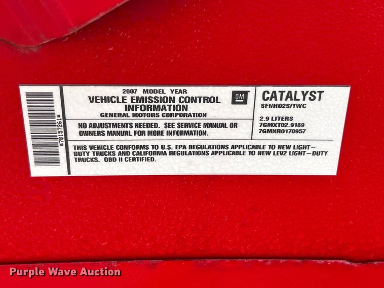 image for item ET3221 2007 Chevrolet Colorado LS Ext. Cab pickup truck