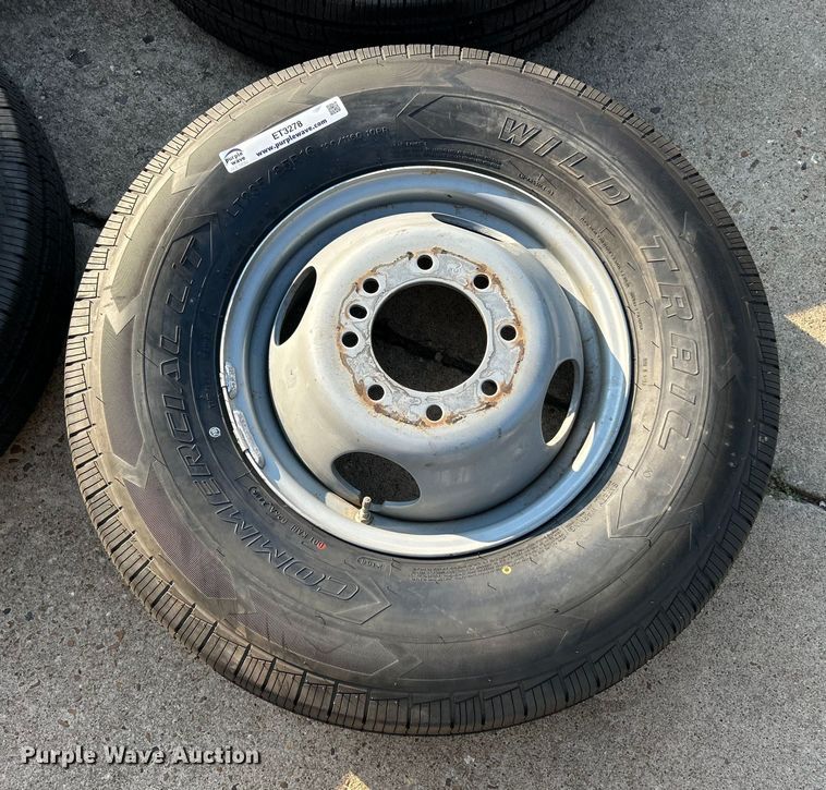 image for item ET3278 (4) 235/85R16 Wild Trail Commercial L/T tires and wheels