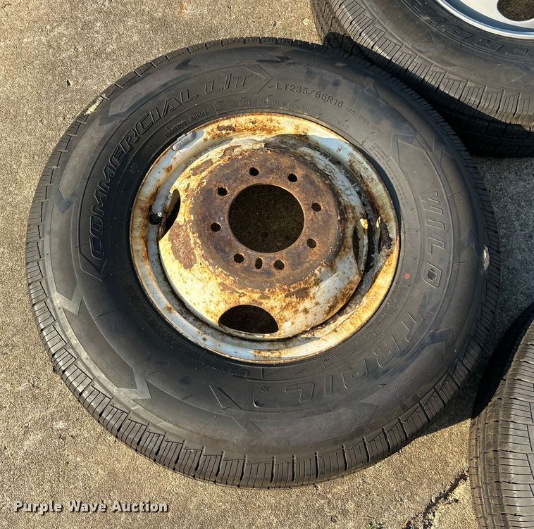 image for item ET3278 (4) 235/85R16 Wild Trail Commercial L/T tires and wheels