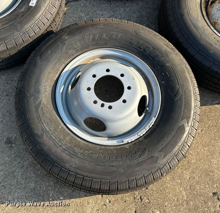 image for item ET3278 (4) 235/85R16 Wild Trail Commercial L/T tires and wheels