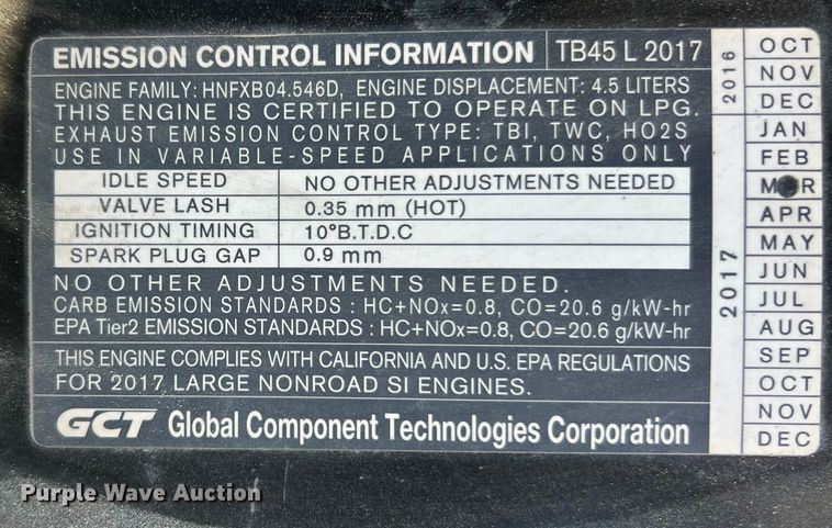 image for item ET3454 2017 UniCarriers PF110YLP forklift