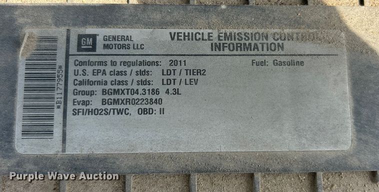 image for item ET3462 2011 Chevrolet Express van