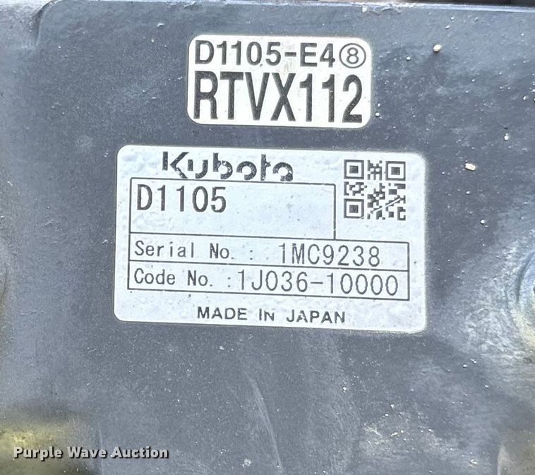 image for item ET7073 2021 Kubota RT X1140 utility vehicle