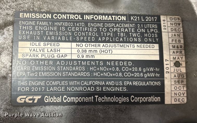 image for item ET8554 2017 UniCarriers CFS40 forklift