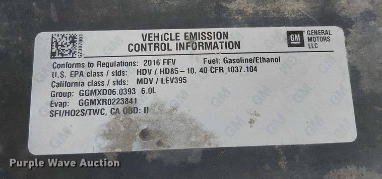 image for item EU2535 2016 GMC Sierra 2500HD pickup truck