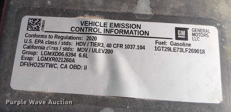 image for item EU2537 2020 GMC Sierra 2500HD Double Cab pickup truck