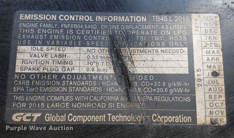 image for item EU2543 2015 UniCarriers PF80YLP forklift