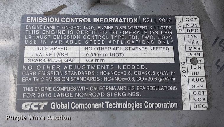 image for item EU2544 2016 UniCarriers PF50 forklift