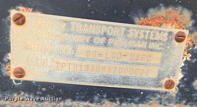 image for item EU3719 1981 TrailMobile 60-LDD-3SFG lowboy equipment trailer