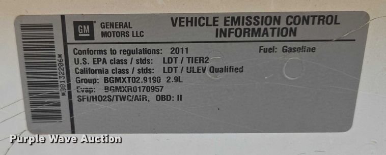 image for item EU3725 2011 Chevrolet Colorado pickup truck