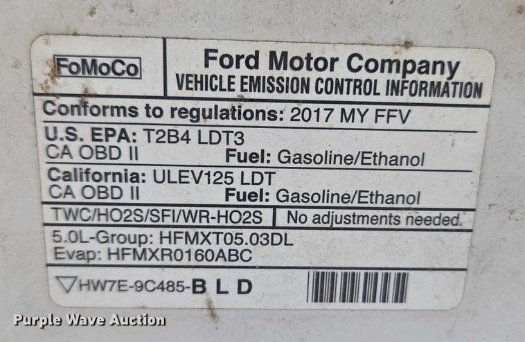 image for item EU3727 2017 Ford F150 SuperCab pickup truck