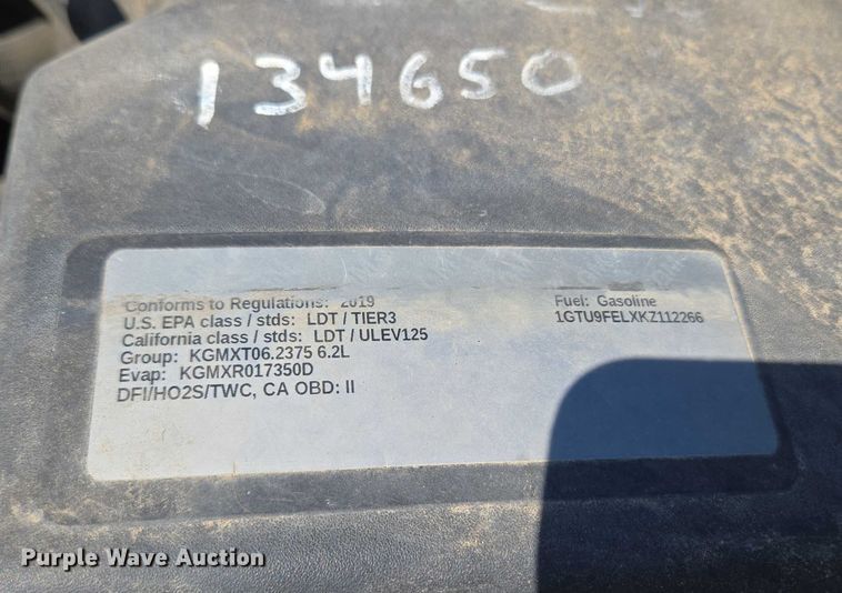 image for item EU3728 2019 GMC Sierra 1500 Crew Cab pickup truck