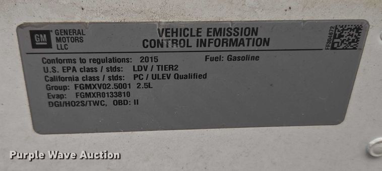 image for item EU3737 2015 Chevrolet Malibu LS 