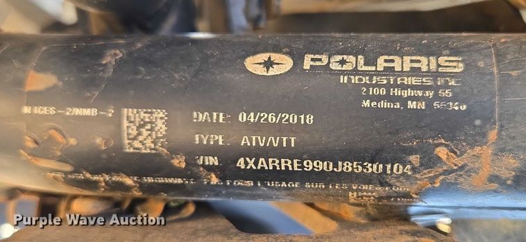 image for item EU3743 2018 Polaris Ranger utility vehicle