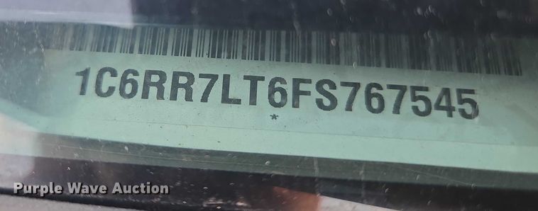 image for item EU3765 2015 Dodge Ram  1500 Crew Cab pickup truck