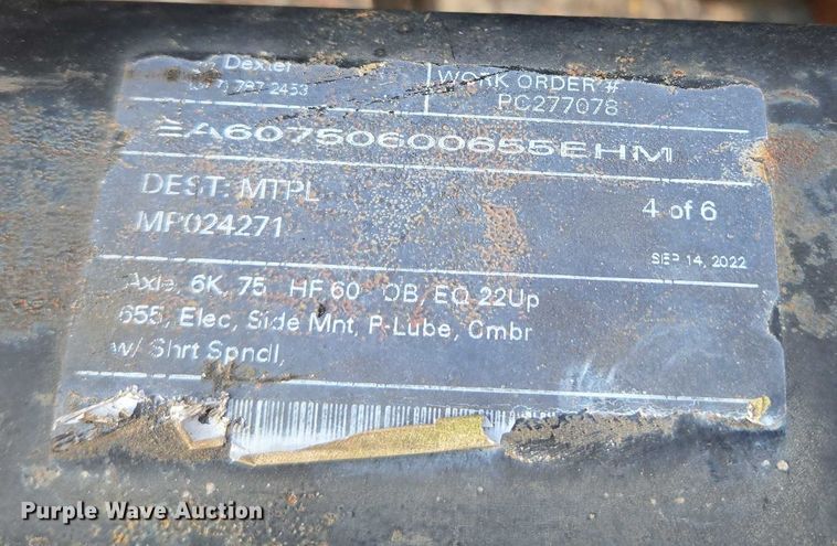 image for item EU3775 (2) trailer axles