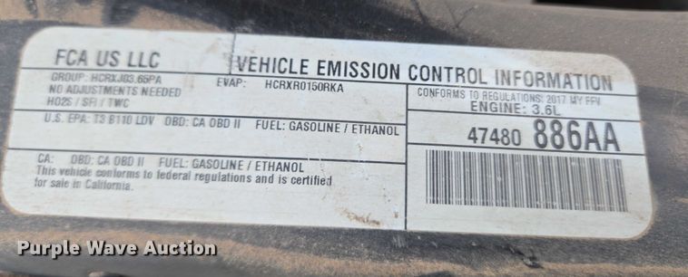 image for item EU3833 2017 Dodge Grand Caravan handicap accessible van