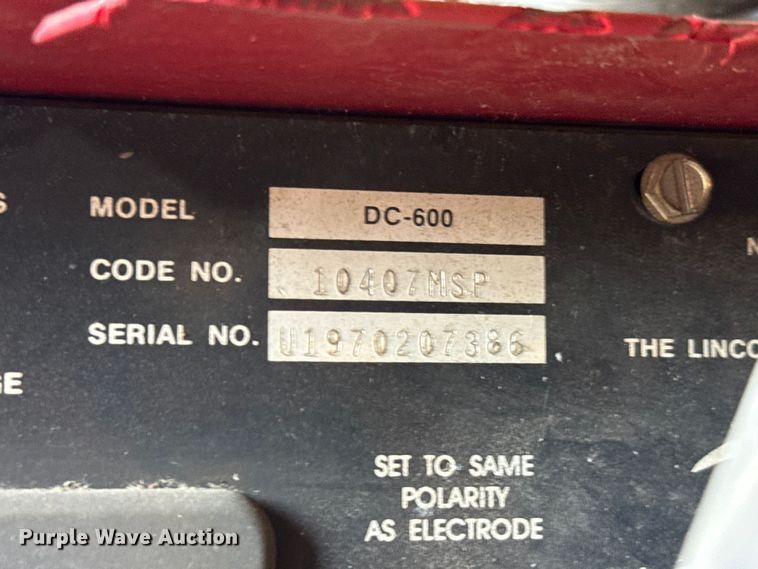 image for item EU5006 Lincoln Electric Idealarc DC-600 welder