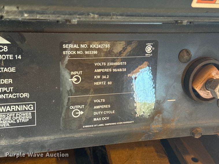 image for item EU5006 Lincoln Electric Idealarc DC-600 welder