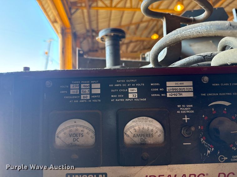 image for item EU5009 (2) Lincoln Electric Idealarc DC-600 welders