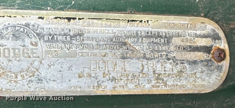 image for item EU6010 1950 Dodge B pickup truck