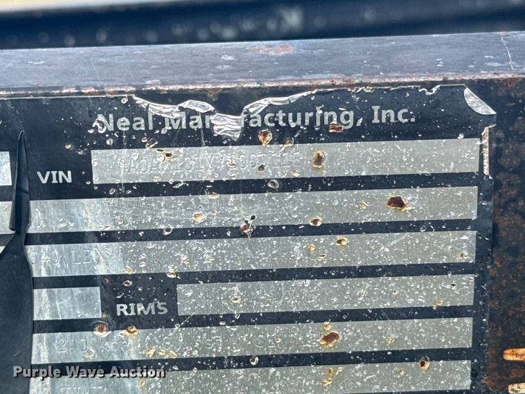 image for item EU6017 2000 Neal tilt deck utility trailer