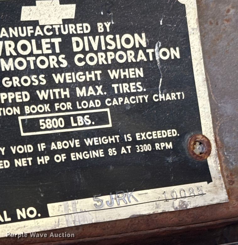 image for item EU6021 1963 Chevrolet pickup truck