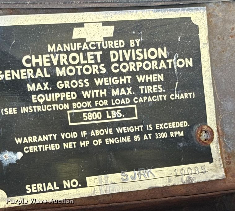 image for item EU6021 1963 Chevrolet pickup truck