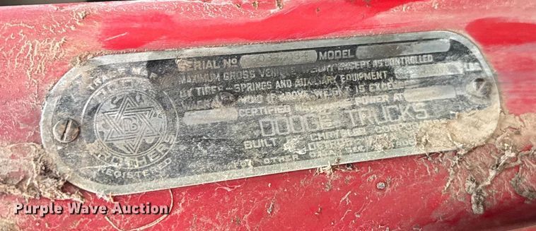 image for item EU6025 1948 Dodge flatbed truck