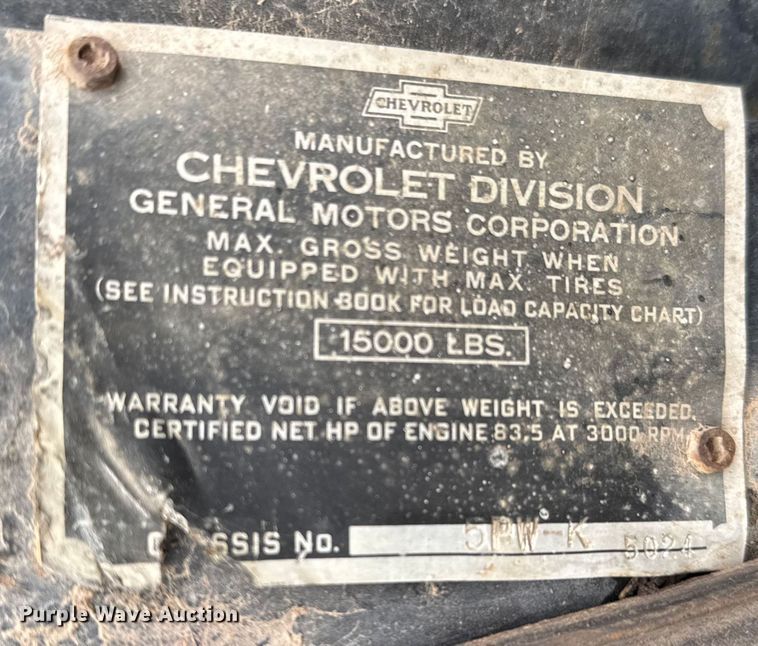 image for item EU6026 1946 Chevrolet flatbed truck