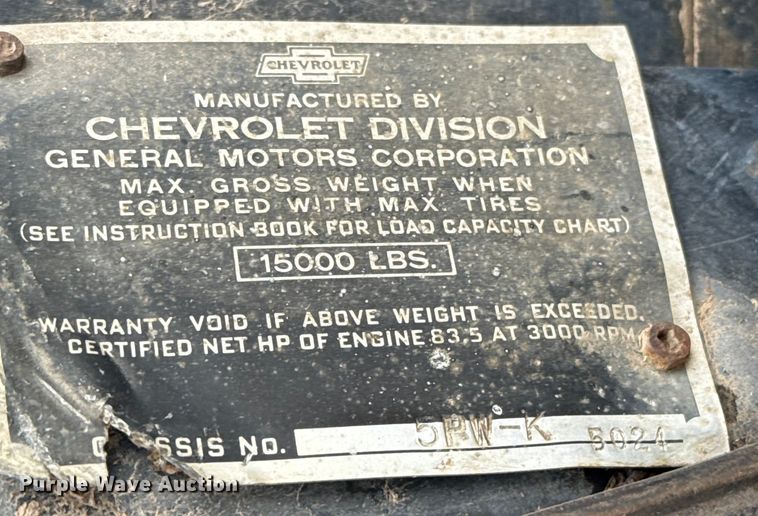 image for item EU6026 1946 Chevrolet flatbed truck