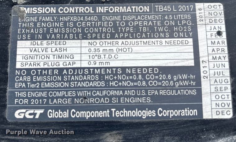 image for item EU7010 2016 UniCarriers PF80YLP forklift